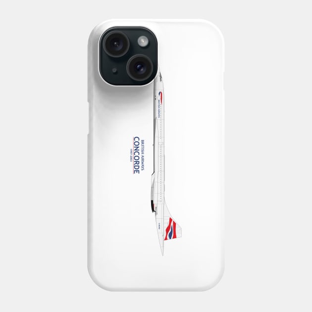 British Airways Concorde 1997 To 2003 Phone Case by SteveHClark