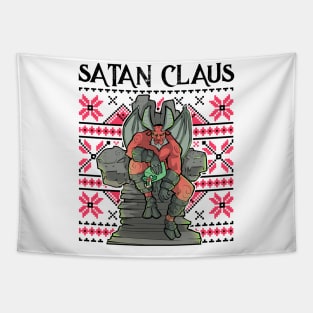 Ugly Christmas Satan Claus Satanic Santa Gothic Occult Goth Tapestry