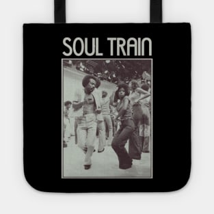 soul train party classic tee 70s Tote