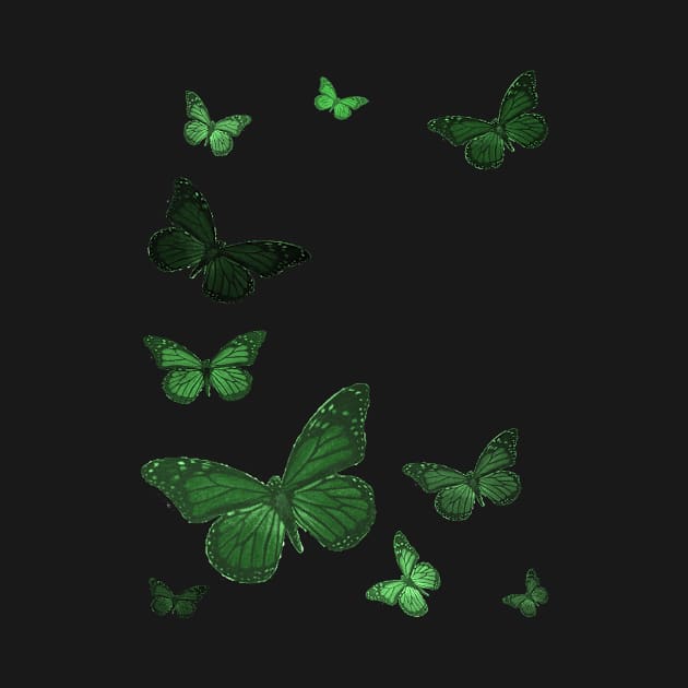 Green Butterflies by martinspixs