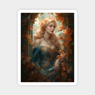 Alphonso Mucha style Magnet