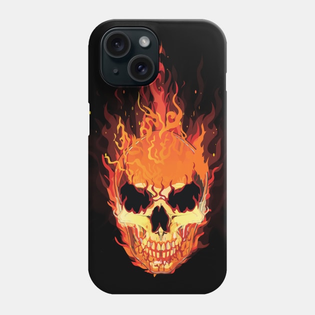 skull fire Phone Case by PG