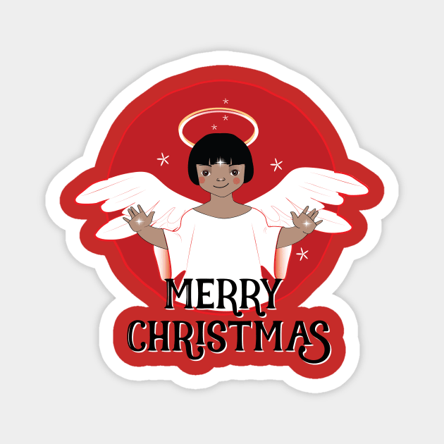 Merry Christmas Angel Magnet by emma17