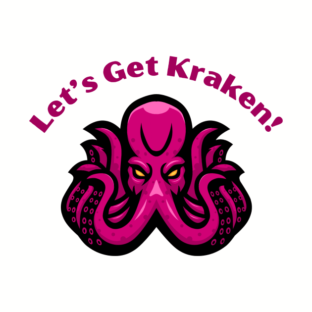 Kraken Tee "Let's Get Kraken" - Cool Maritime Beast T-Shirt, Ideal for Beach Outings and Sea Myth Fans, Great Gift for Ocean Lovers by TeeGeek Boutique