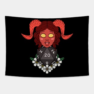 Tiefling and D20 Tapestry