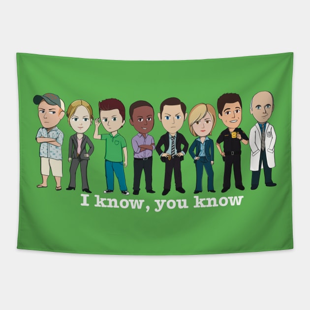 I know, you know Team Psych Green Tapestry by CraftyNinja