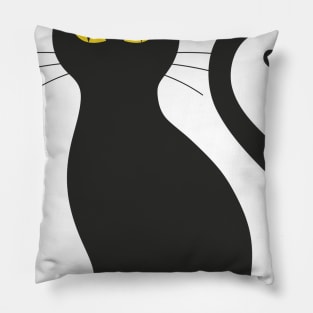 cute black cat Pillow