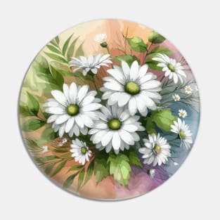 White Daisies Pin