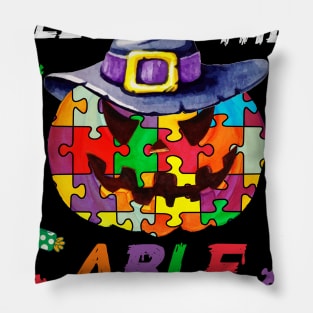 See The Able Not The Label Autism Awareness Halloween T-shirt Pillow