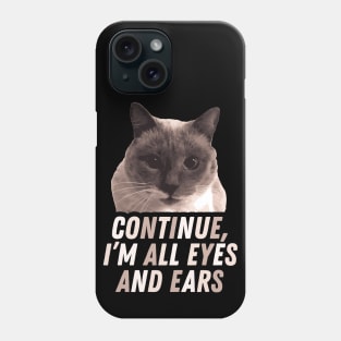 Interrogation cat Phone Case