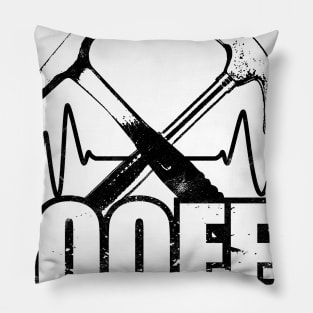 Roofer Heart Frequency Pillow