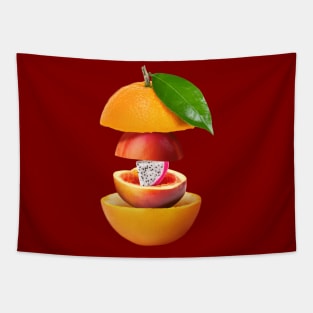 Orange Peach Dragon Fruit Gifts Vegetarian Tapestry