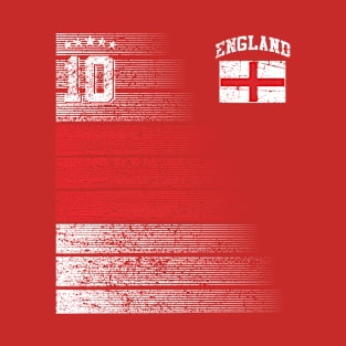 England Soccer Fans Jersey English Flag Football Lovers T-Shirt