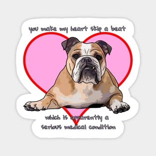 Bulldog Valentine Magnet