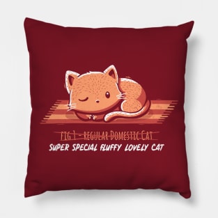 Not a Regular Domestic Cat Red Pillow