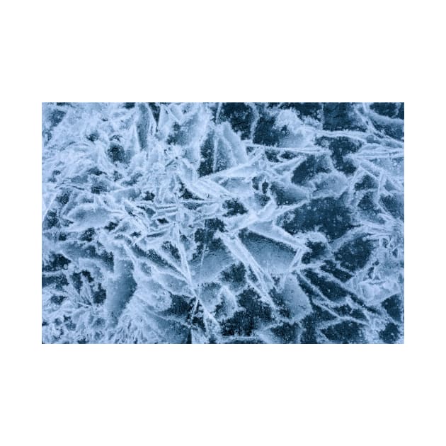 Abstract close-up of broken ice surface by Juhku