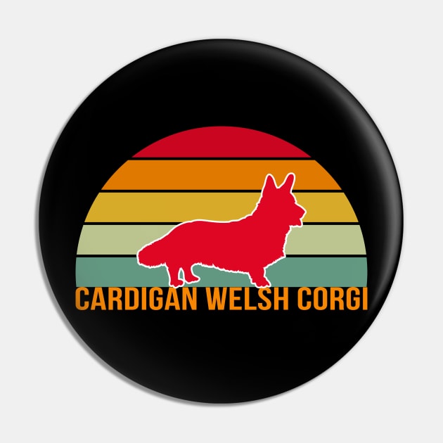 Cardigan Welsh Corgi Vintage Silhouette Pin by khoula252018