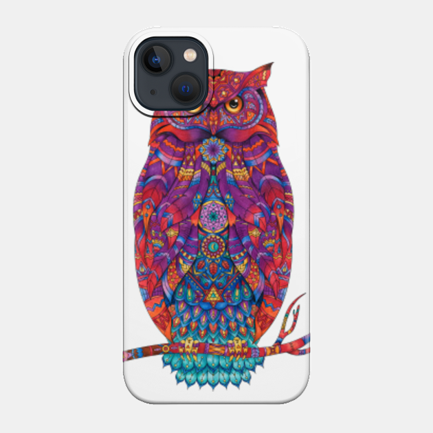 Owl - Owl Illustration - Phone Case