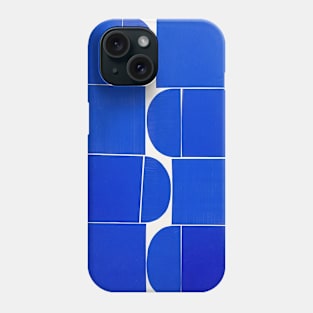 Blue Abstract Geometric Shapes Art Phone Case