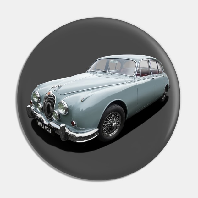 Mark 2 Jaguar in Grey Pin by candcretro