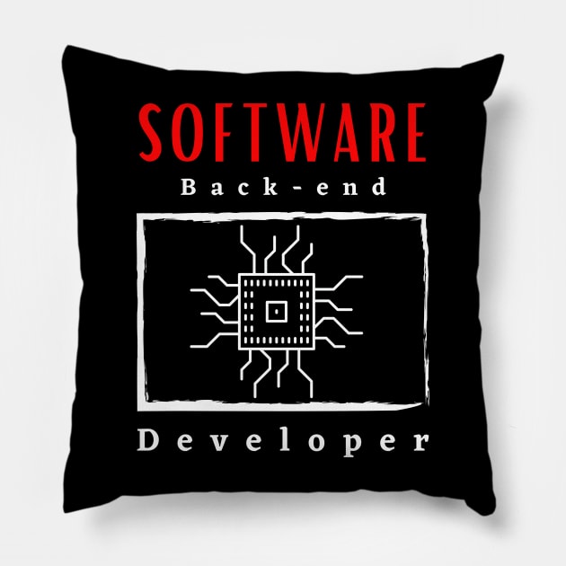 Software Back-End Developer motivational design Pillow by Digital Mag Store