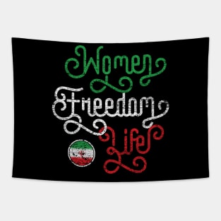 Women Life Freedom Vintage & Grungy Tapestry