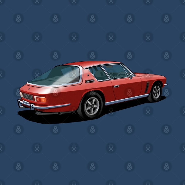 Jensen Interceptor III in red by candcretro