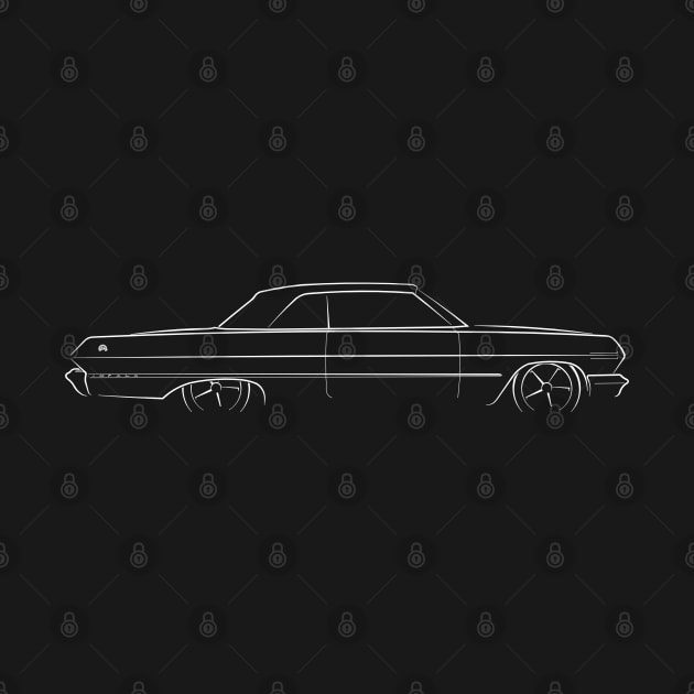 1963 Chevy Impala - profile stencil, white by mal_photography