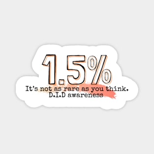 Dissociative identity disorder awareness percent of global population D.I.D. Awareness Magnet