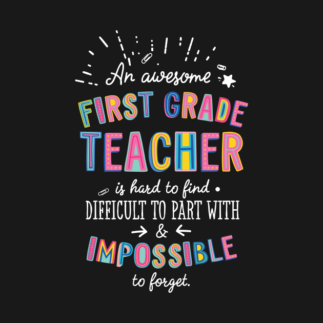 An awesome First Grade Teacher Gift Idea - Impossible to Forget Quote by BetterManufaktur