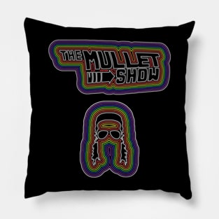 The Mullet Show - Rainbow Neon Pillow