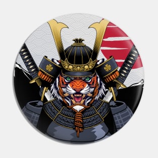 Tiger Samurai Warrior Pin