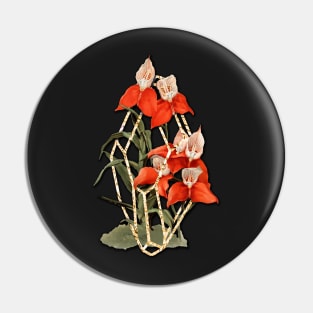 Orchid in Geometric Terrarium Pin