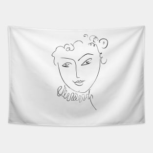 Denizko Art Woman Sketch Tapestry