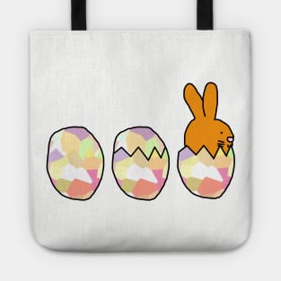 Funny Easter Eggs with a Bunny Tote