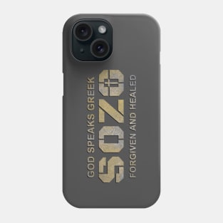 God Speaks Greek, Sozo Word Phone Case