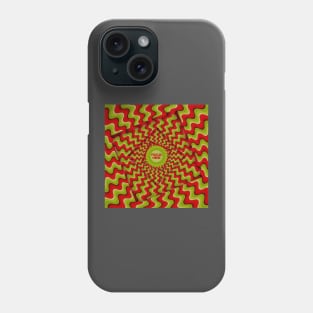 Psychedelic optical illusion - focus here Phone Case