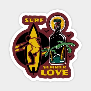 The 3 most important things in life: surf, surf & surf. Magnet