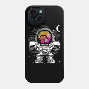 Astronaut Lifting HEX Coin To The Moon HEX Crypto Token Cryptocurrency Blockchain Wallet Birthday Gift For Men Women Kids Phone Case