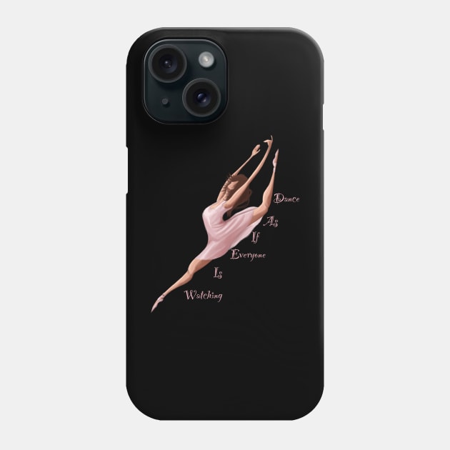 Pink dancer Phone Case by Spirit Bomb Art