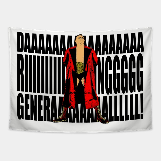 Red General (black letters) Tapestry by BradyRain