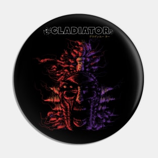 Scribble Gladiator Skull Pin