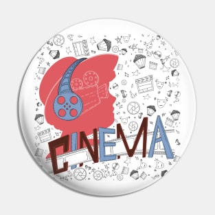 Cinema theme pattern Pin