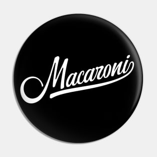 Macaroni, funny baseball style italian pasta Pin