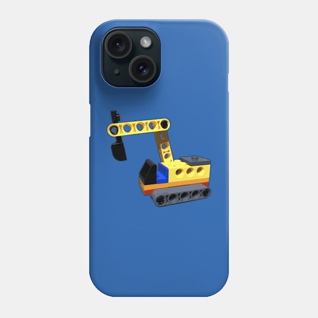 Brick Creations - Motorised Excavator Phone Case by druscilla13