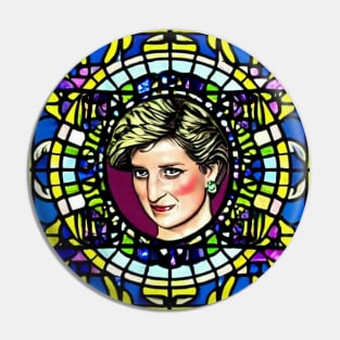Princess Diana Stained Glass Pin