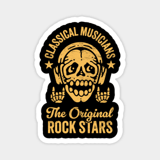 Classical Musicians: The Original Rockstars - Skeleton with Headphones Magnet