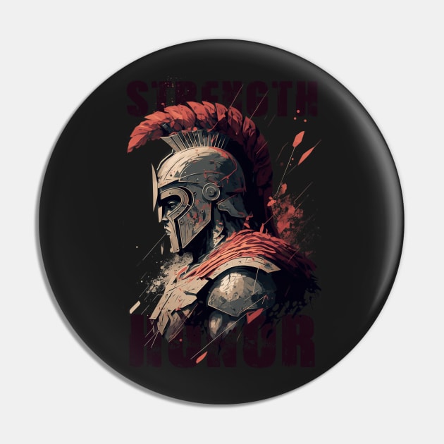The Legendary Spartan: A Symbol of Strength and Honor Pin by Abili-Tees