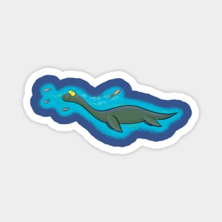 Cute sea monster or plesiosaur Magnet