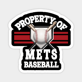 Proud Name Mets Graphic Property Vintage Baseball Magnet